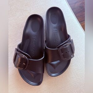 Birkenstock Black Buckle Slides